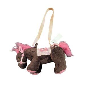 Toby Enterprises  girls pony horse purse bag brown‎ pink  9.5 inch